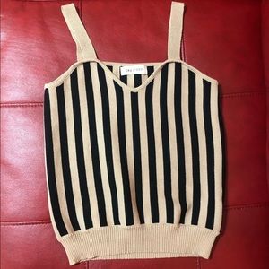Cropped Striped Sweater Tank